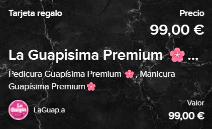 Tarjeta Regalo La Guapisima Premium